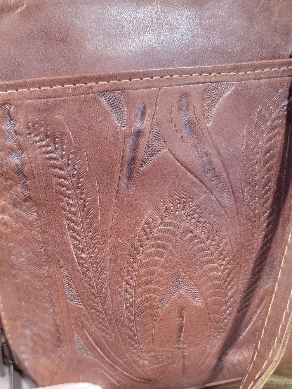 NWT Tooled Leather Crossbody - Picture 8 of 15